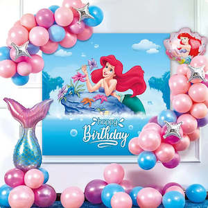 Internet only: Kids Birthday Party Balloon Garland Kit-Mermaid