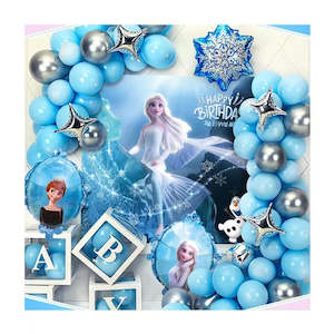 Kids Birthday Party Balloon Garland Kit-Elsa