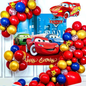 Kids Birthday Party Balloon Garland Kit-Racing Car