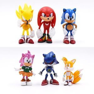 Internet only: Sonic the Hedgehog 6 pcs Figures Toy, Cake Topper