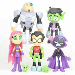 Teen titans set of 7 figures - cake topper