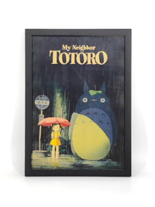 Studio Ghibli Totoro Vintage Style movie poster wall art with frame 30cmx40cm