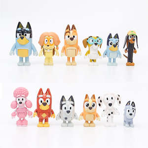 Internet only: Bluey Family and Friends 2.5 inch Action Figure Set, 12 Pieces