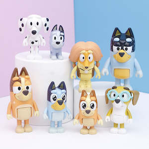 Bluey Family and Friends 2.5 inch Action Figure Set, 8 Pieces - New set