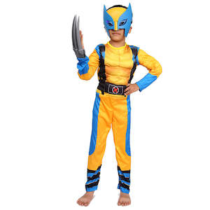 Wolverine Child Muscle Costume with Claws and Light-Up Mask