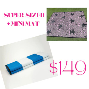 super & mini mat combo - take me to santorini & star crazy