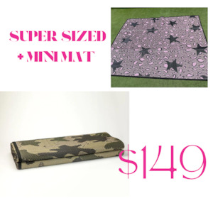 super & mini mat combo - suns out, guns out & star crazy