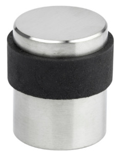 Hardware - domestic: Sylvan Floor Mounted Stop 40mm & 60mm High Satin Nickel Plate Finish