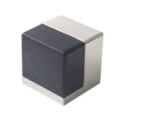 Sylvan Floor Mounted Door Stop Square & Round Satin Nickel Finish