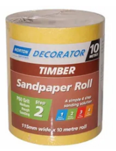 Norton Master Painters Sand Paper Rolls (Timber) 115mm x 10metres H212