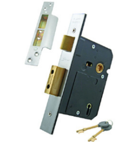 Sylvan 5 Lever Security Mortice Lock 2.5" & 3" - Antiq Brass ,Polished Brass & S…