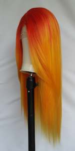 Lace Front Wigs Auckland New Zealand Online: Flame Orange Ombre Lace Front Wig