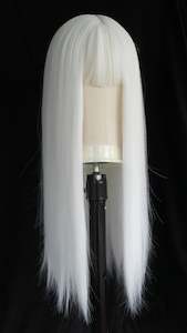 Natural Colours: Pure White Fringed Wig