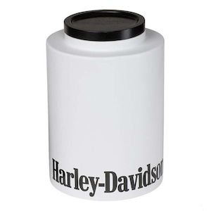 hdx-99262 Harley-Davidson  Cookie Jar, Canister Large 4 Quart, Wooden Lid w/Silicone Seal