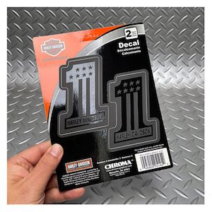 cg25145 Harley HD DECAL #1 TONE ON TONE 2-PC  6`` X 8`` cg25145