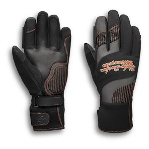 98129-20vw Harley WOMEN'S VANOCKER UNDER CUFF GAUNTLET GLOVES - 98129-20VW