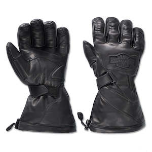 98196-24vm Harley MEN'S CIRCUIT II WATERPROOF LEATHER GAUNTLET GLOVES