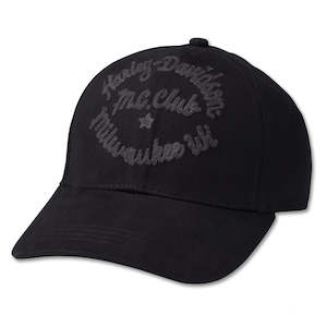 97758-23vw Harley 97758-23VW CLUB CREW BASEBALL CAP - BLACK BEAUTY