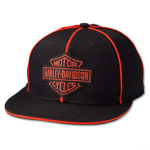 97743-23vm Harley BAR & SHIELD FITTED HAT - BLACK