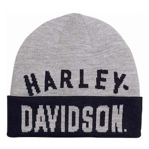 97686-23vm Harley 97686-23VM MEN'S STAPLE BEANIE - MEDIUM HEATHER GREY