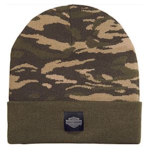 97691-23vm Harley 97691-23VM MEN'S HARLEY FOREVER CAMO BEANIE - CAMO- GREEN