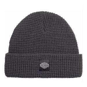 97684-23vm Harley 97684-23VM MEN'S HARLEY FOREVER WAFFLE BEANIE - BLACKENED PEARL