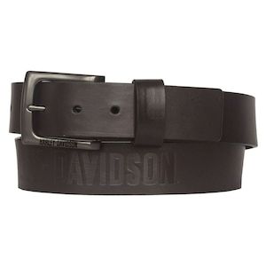 hdmbt11769 Harley-Davidson   Mens Vintage Race Genuine Black Leather Belt - Anti…