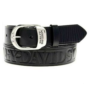 hdmbt10588 Harley-Davidson Mens Slide Over Belt Black Leather HDMBT10588