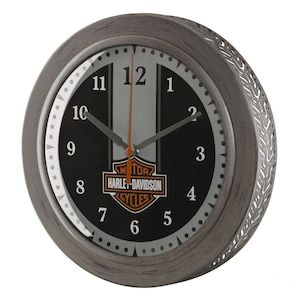 hdx-99176 Harley Metal Tire Tread B&S Clock