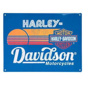 hdl-15541 Harley-Davidson® Embossed Tin Sign, Bar & Shield Sunset Logo, 15.…