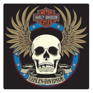 2010751 Harley-Davidson Spade Skull Tin Sign - 2010751