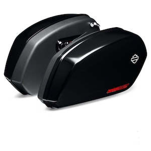 90202534dh Harley FXLRST Saddlebags - Vivid Black 90202534DH