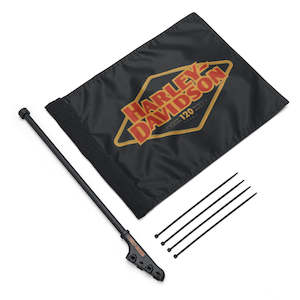 H D New Arrivals: 61400721 Harley 61400721 120th Anniversary Flag Kit - Sissy Bar Mount