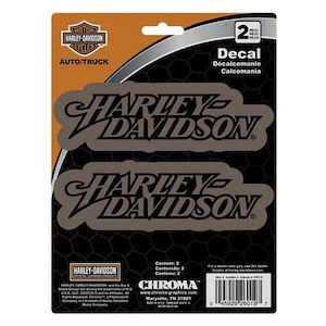 cg26019 Harley cg26019 Harley HD DECAL HARLEY TEXT IN BRONZE 2 PC 6``X8``