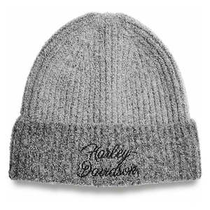 Harley%C2%AE Hats And Caps: 97631-22vw Harley 97631-22VW WOMEN'S SCRIPT FONT KNIT HAT AND GLOVE SET