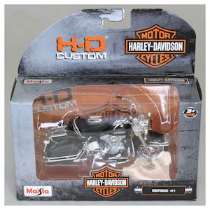 Harley%C2%AE Die Cast Replica Bikes Cars And Trucks: ma31360ao-f Harley HD SERIES #41 1966 FLH ELECTRA GLIDE BLACK ma31360ao-f