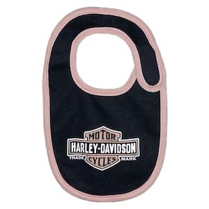 s7009321 Harley BABY GIRL BIB KNIT 2PK BLACK/PNK s7009321