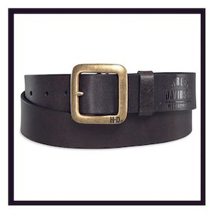 97692-18vm Harley MENS BRASS FINISH BUCKLE BELT