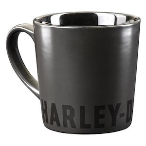 hdx-98655 Harley-Davidson® Bold H-D Text Ceramic Coffee Mug - Matte Black - 16 oz.