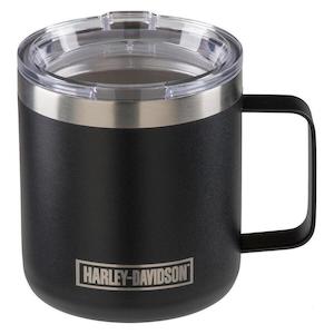 hdx-98629 Harley-Davidson Etched H-D Stainless Steel Travel Mug w/ Lid - 12 oz