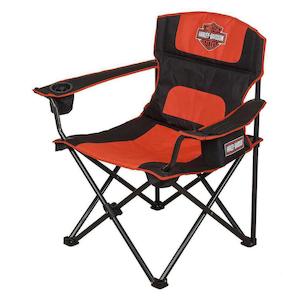 Gifts Fathers Day: hdx-98520 Harley-Davidson Bar & Shield Folding Chair w/ Drink Holder, Cooler Pocket & Bag