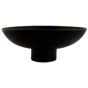 Maria Portugal Terracota: Letti Pedestal Bowl Black W36cm