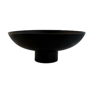 Letti Pedestal Bowl Black W26cm