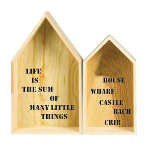 All Wall Decor: Legno Life/House Set Of 2