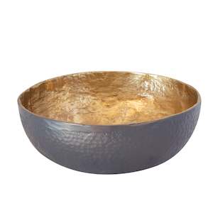 Metal Bowls Vessels: Luxe Uneven Round Bowl W26cm