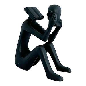 Sculpt Person Reading Black