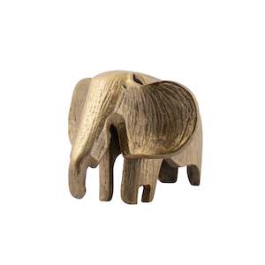 Sculpt Elephant Gold Small