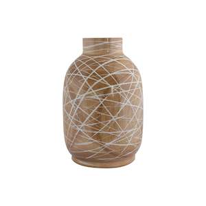 All Vases: Kyoto Wooden Vase Natural/White