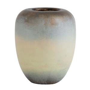 Wooden Vases: Patina Vase Copper Oxide H29cm