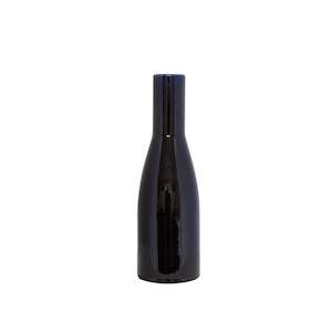 Fluid Reality: Coal Bottle Vase Navy H20.5cm